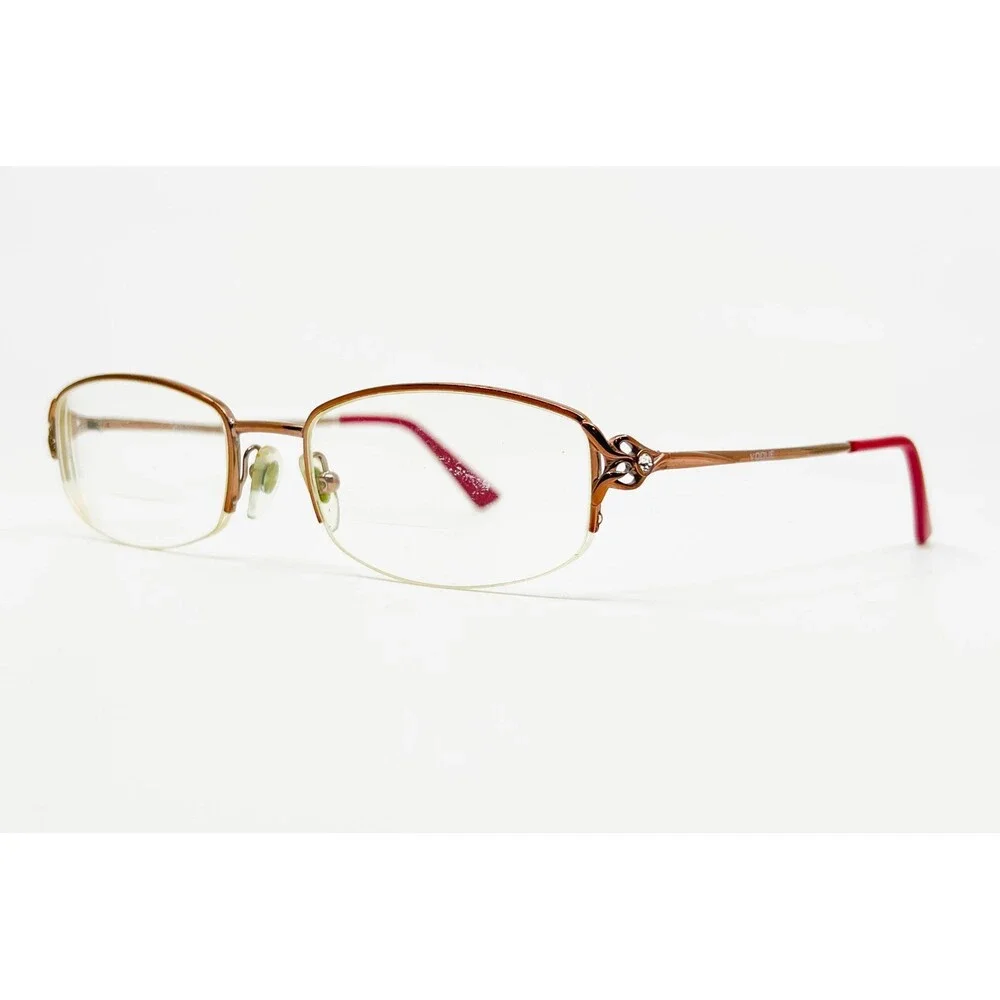 Vogue Eyeglass Frames Womens Bronze Semi Rimless VO 3850-BI 756 50-18-135
